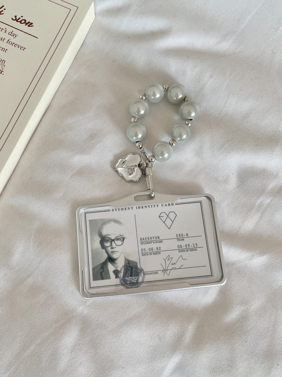 INS Silver Gray Pearl Chain Aluminum Alloy Goo Gaka Instant Camera Love Bean Mini Card Display Frame Pendant