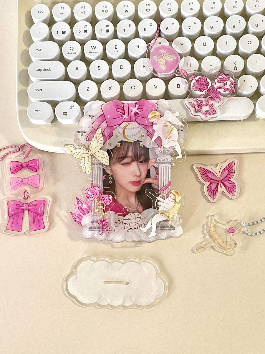 Original Angel Cupid Instant Camera Frame Star Chasing 3-inch Photo Love Bean Mini Card Desktop Display Stand DIY Sticker