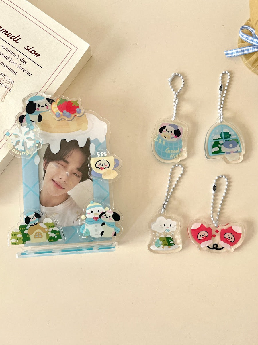 Original Winter-themed Puppy Instant Camera Frame Dismantle Fun 3-inch Photo Love Bean Mini Card Display Card Insert Stand