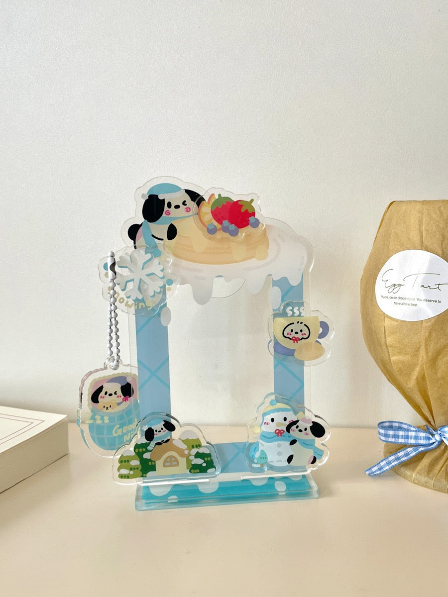 Original Winter-themed Puppy Instant Camera Frame Dismantle Fun 3-inch Photo Love Bean Mini Card Display Card Insert Stand
