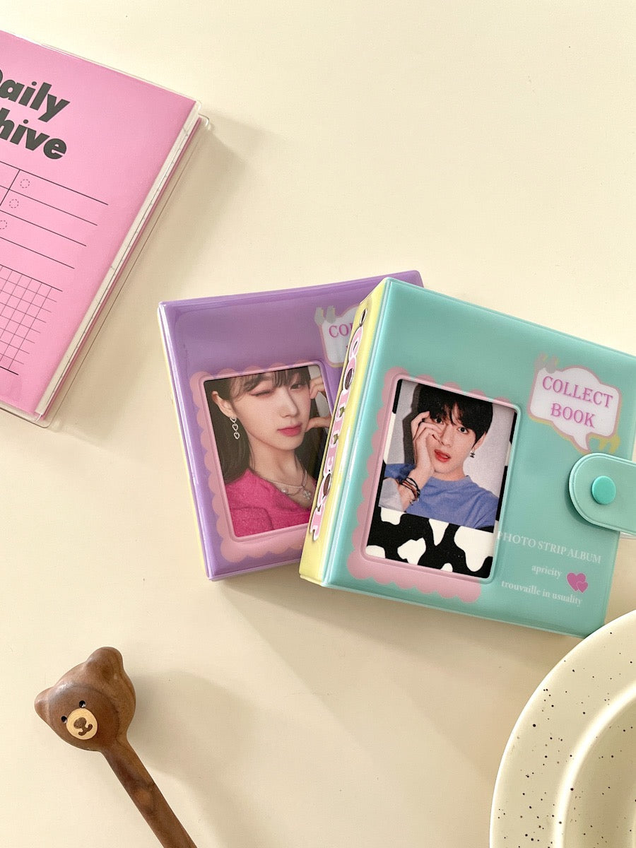 Korean INS Mint Green and Purple Instant Camera Album Loose-leaf 3.9-inch Photo Love Bean Mini Card Storage Notebook Star Chasing Card Album