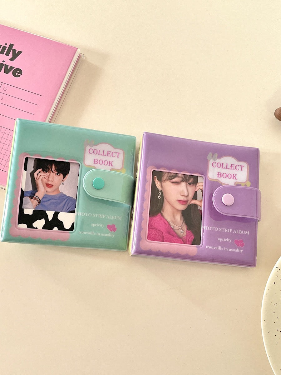 Korean INS Mint Green and Purple Instant Camera Album Loose-leaf 3.9-inch Photo Love Bean Mini Card Storage Notebook Star Chasing Card Album