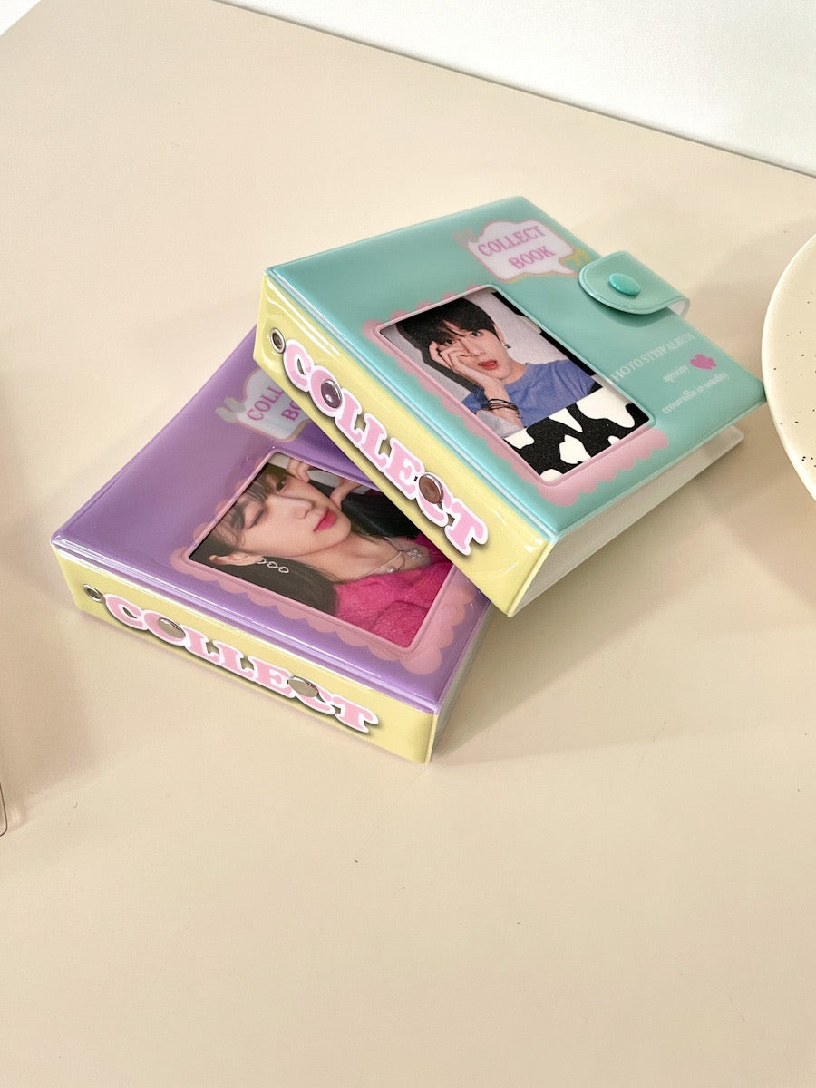 Korean INS Mint Green and Purple Instant Camera Album Loose-leaf 3.9-inch Photo Love Bean Mini Card Storage Notebook Star Chasing Card Album