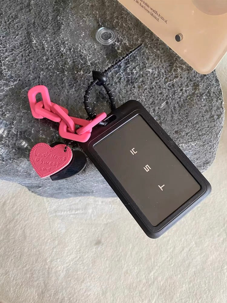 Girly Card Holder Keychain Full Coverage Anti-Slip Protective Shell Key Case Modification Key Bag Ins