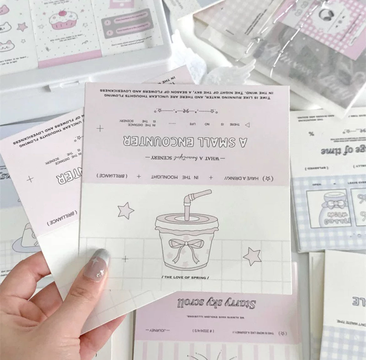 ins girly cute folding big card head idol small card packaging materials star chasing jewelry gift packaging