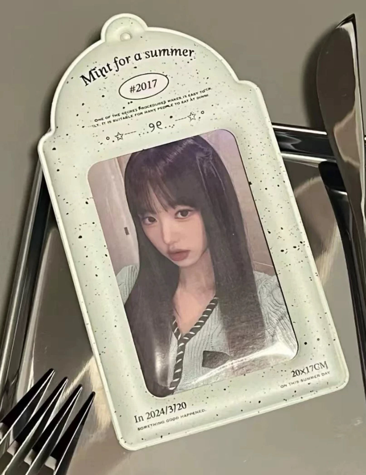 New thin pvc idol small card holder ins style high value student meal card bus card storage display pendant