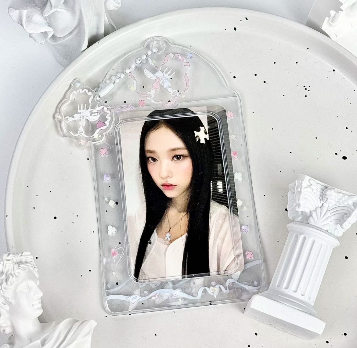 ins style original PVC transparent card holder 3 inch small card idol Polaroid two-dimensional card storage decoration