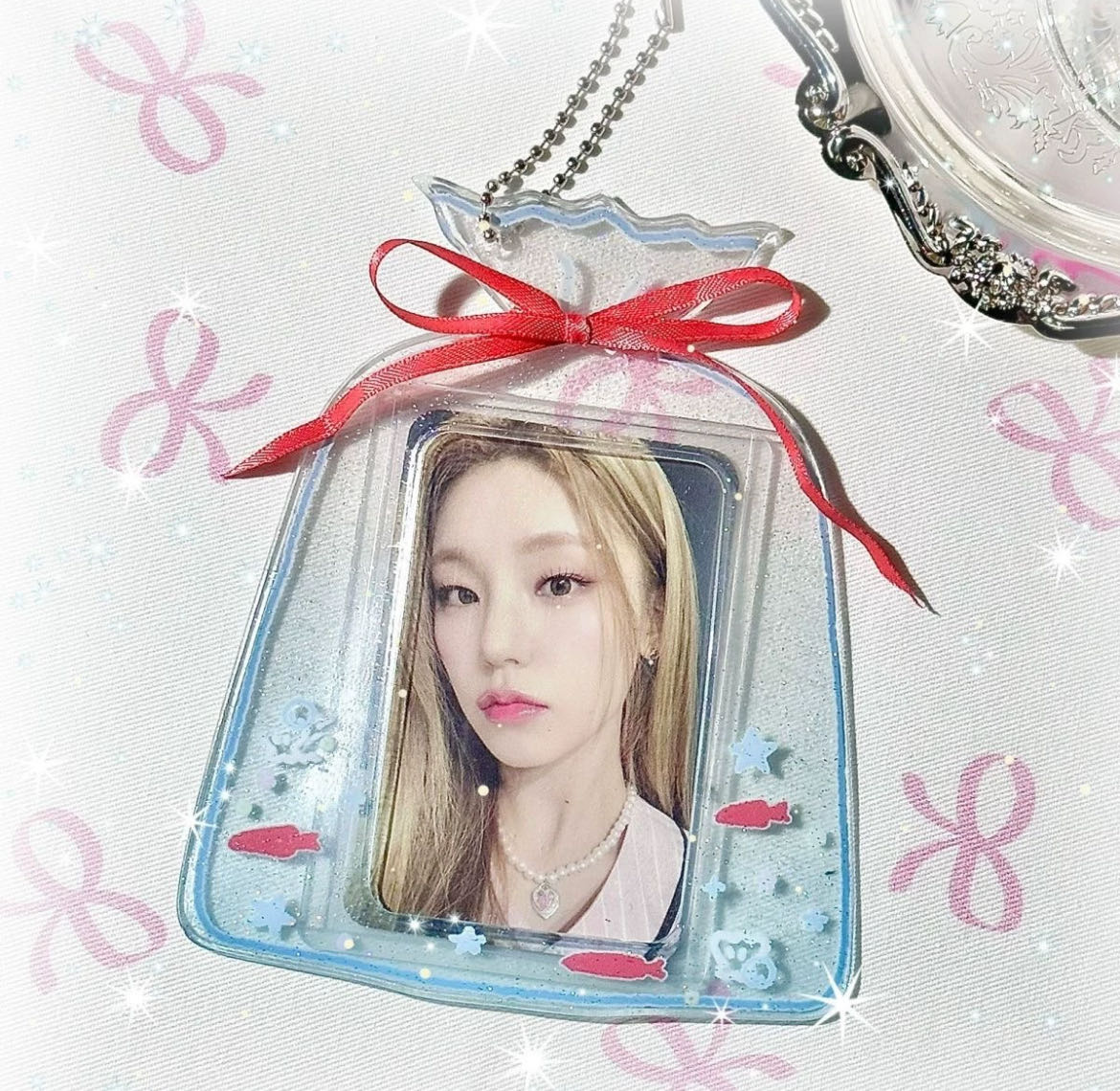 Original 3-inch card holder small card cute protective cover campus card meal card holder pendant niche ins transparent card holder