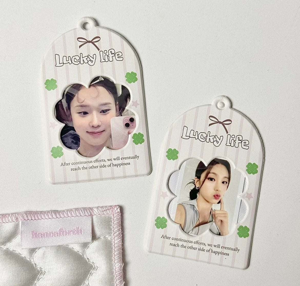 Original 2-inch card holder small card cute protective cover campus card meal card holder pendant niche ins transparent card holder