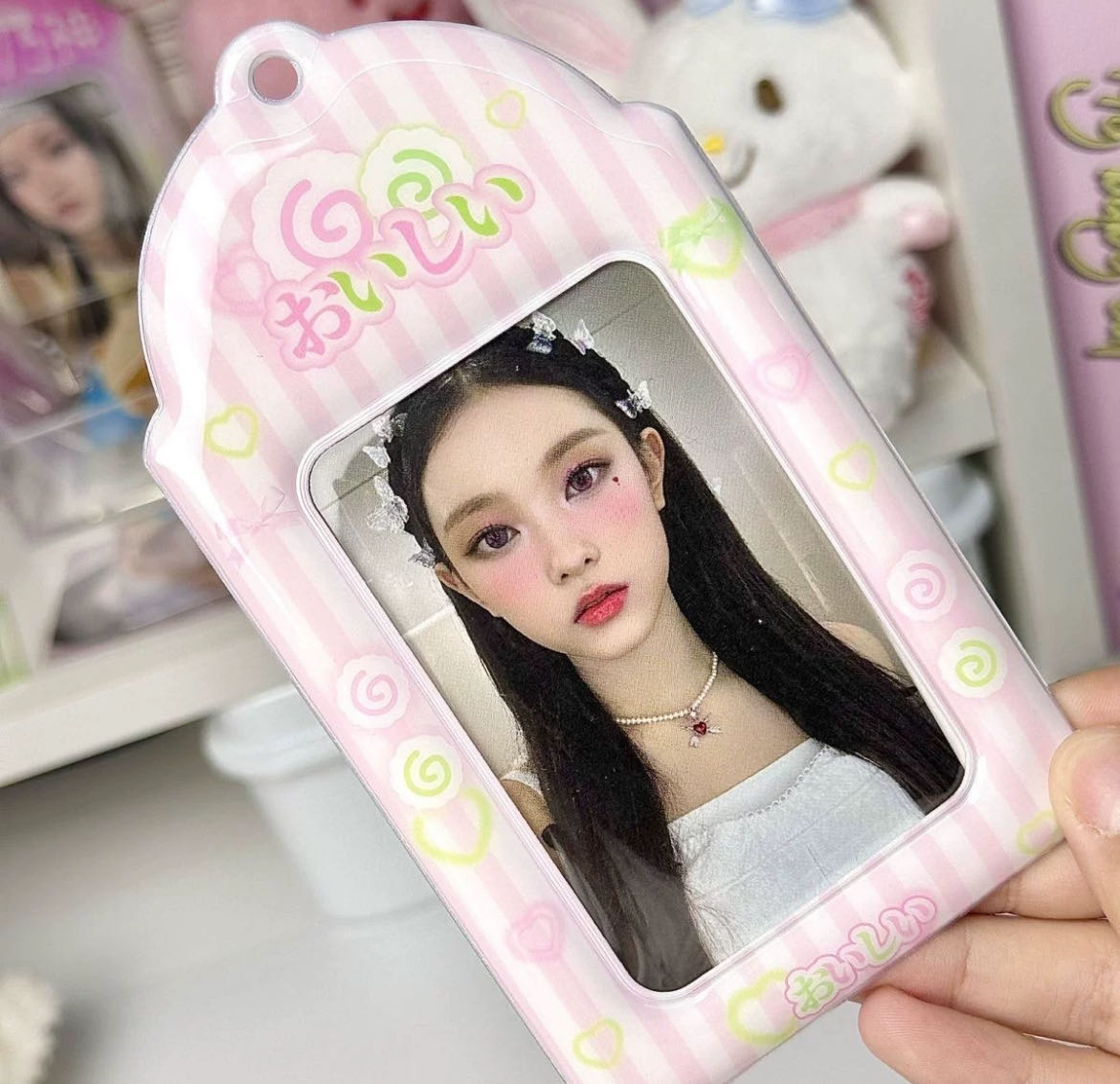 Original cute fish board card book card package single grid card book card holder 3 inch small card PVC card holder to protect photo display