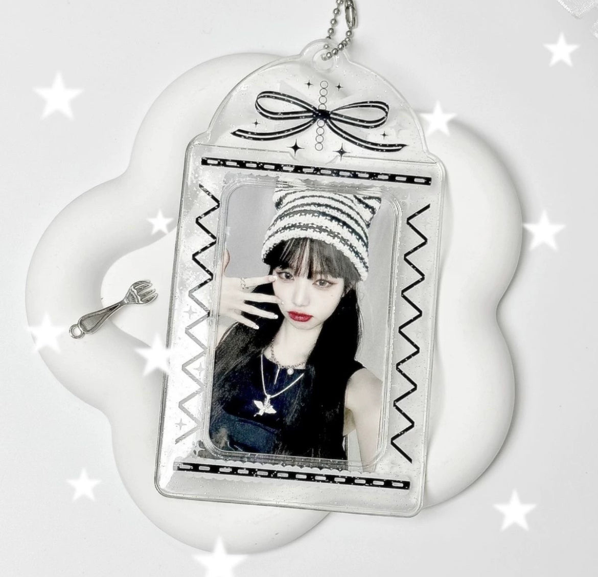 original 3-inch cardholders mall card cute protective cover campus card meal cardholder pendant niche INS transparent card holder