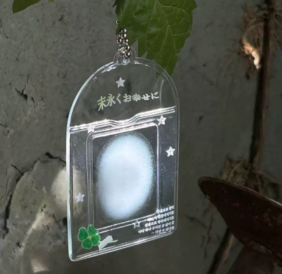 PVC card holder niche star chasing cute 1 inch ID photo campus card holder meal card display pendant