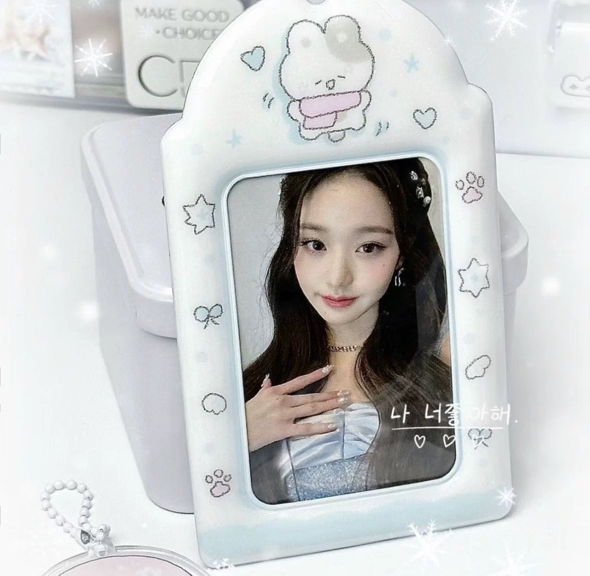 Original 3-inch card holder small card cute protective cover campus card meal card holder pendant niche ins