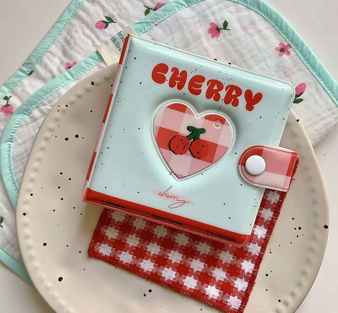 Cute cherry one-square card album loose-leaf 3-inch card chasing star girl heart Polaroid storage album