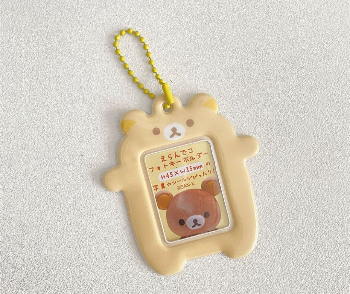 Korean cute bear small 2-inch ID card holder 3.5*4.5cm Korean entertainment headshot protective cover pendant
