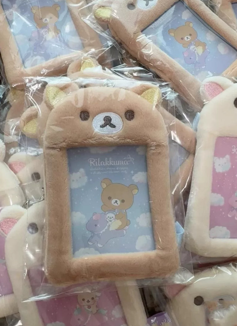 Cute star-chasing cartoon meal card plush bus campus student small card ID card holder idol photo display pendant