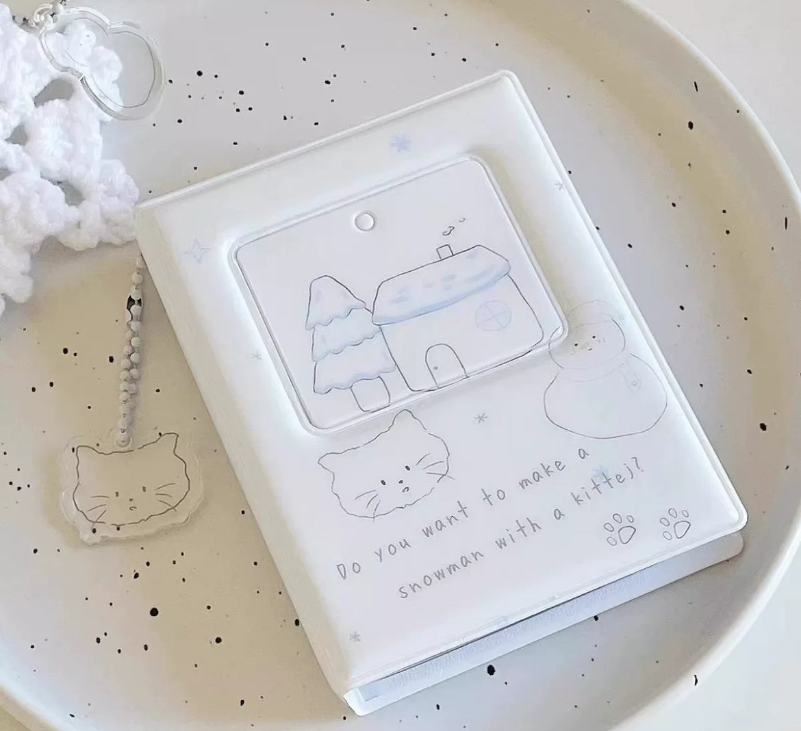 Winter cat one-square card album cute kitten three-inch Polaroid photo album ins style star-chasing storage album