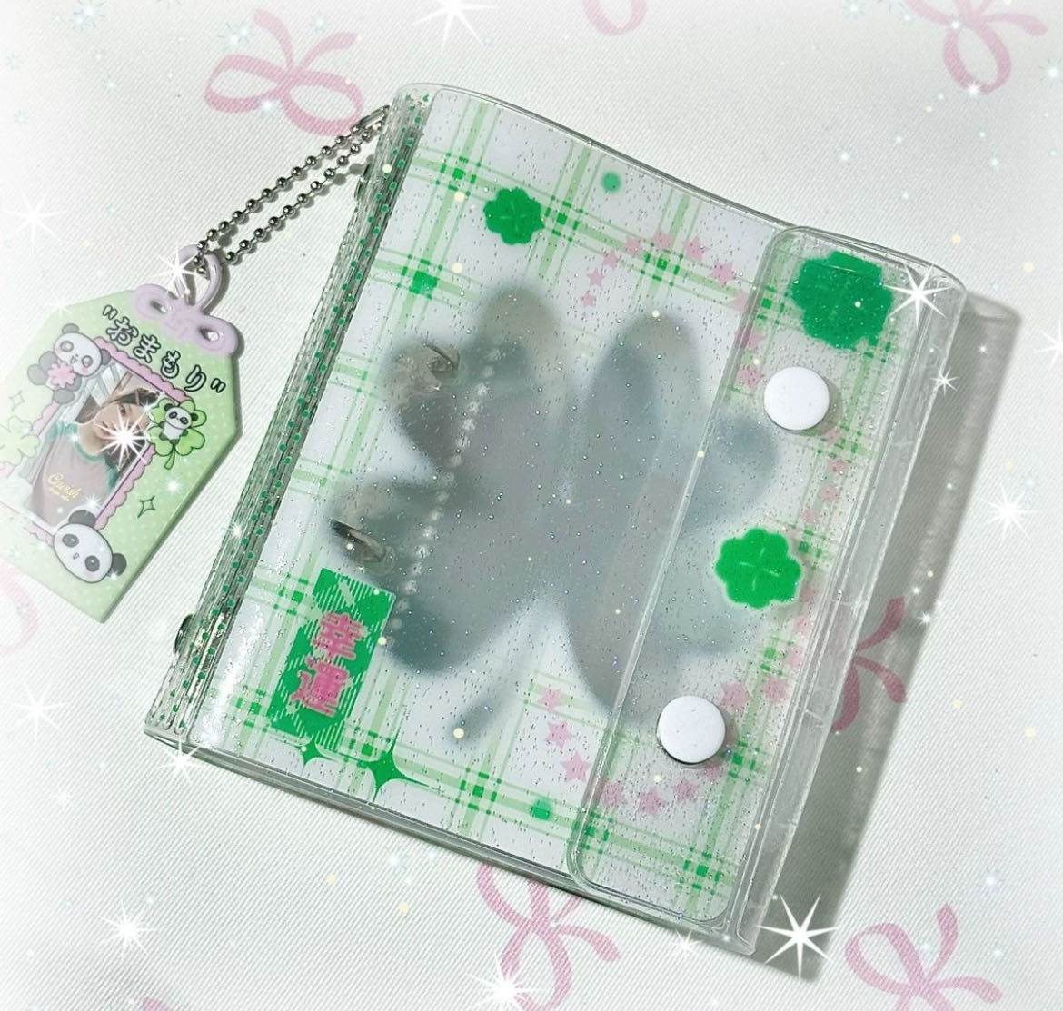 transparent notebook binder detachable sticker pack