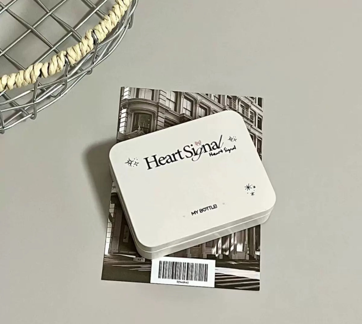 ins style no attribute English flip iron box cute small card storage box simple desktop storage high value student