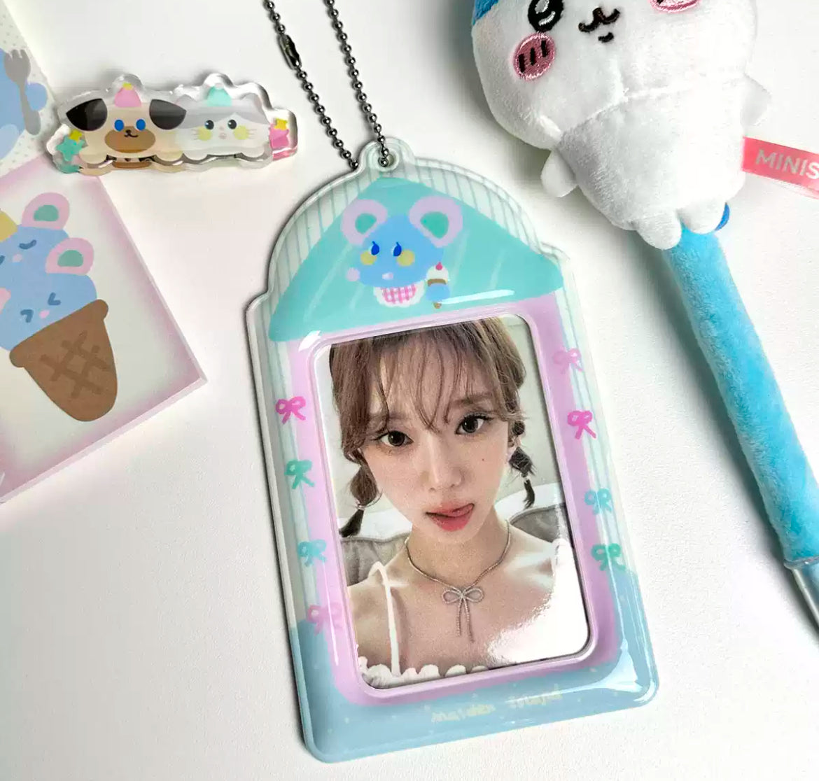 Original mouse Maimai 3-inch small card protection card holder cute campus card storage pendant