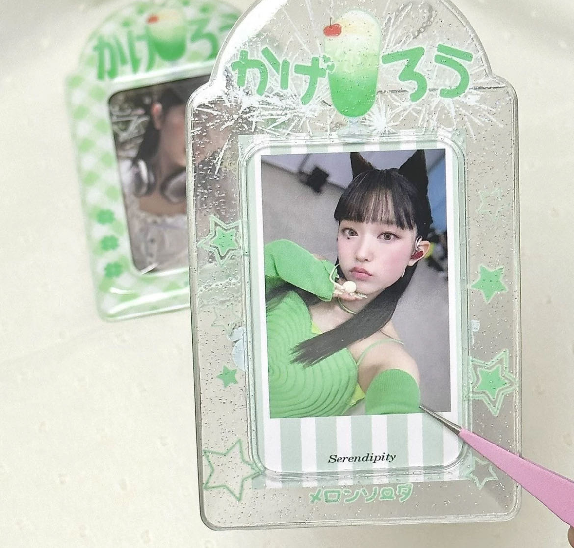 Original 3-inch card holder small card cute protective cover campus card meal card holder pendant niche ins transparent card holder