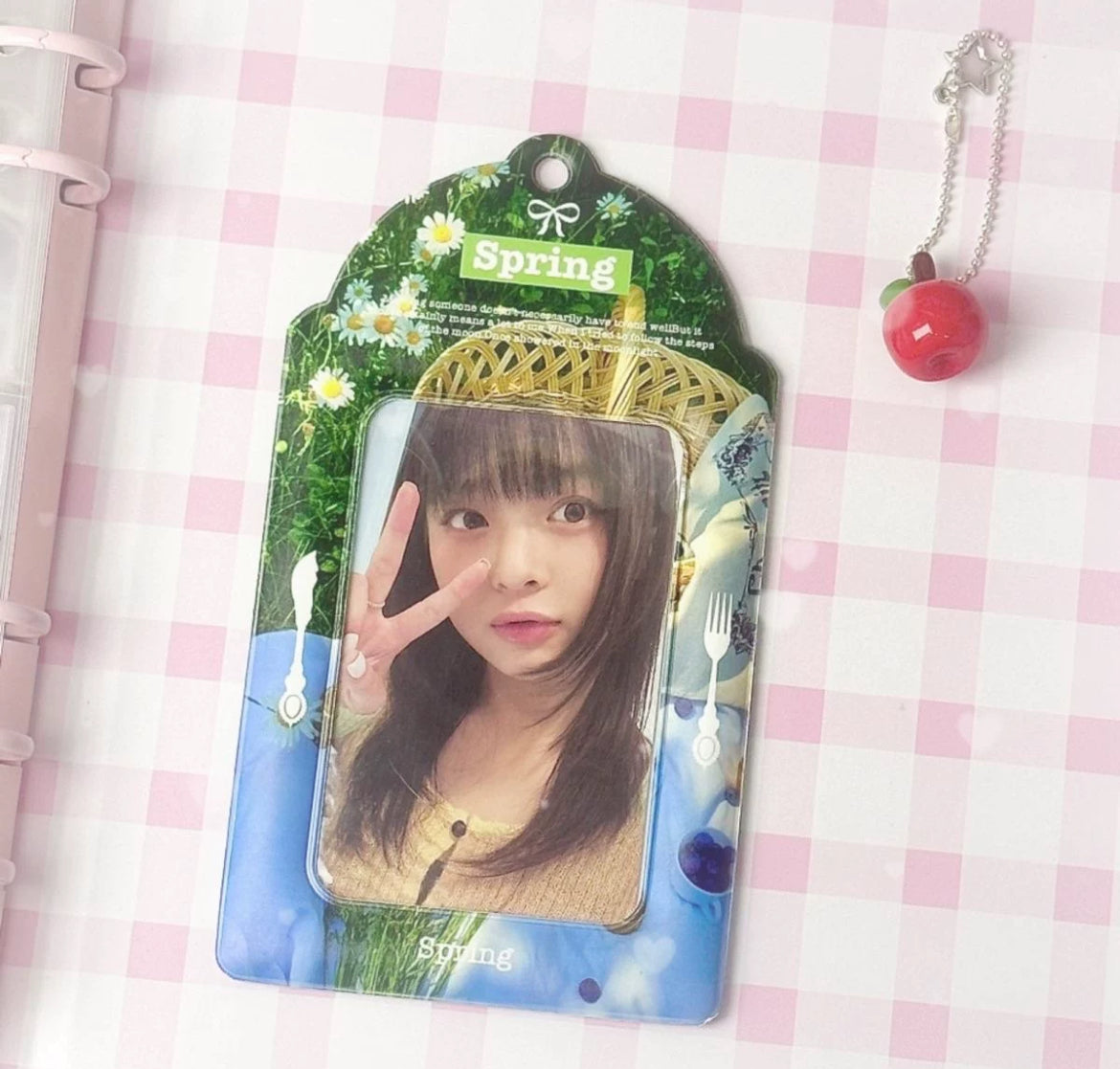 Original 3-inch card holder small card cute protective cover campus card meal card holder pendant niche ins transparent card holder