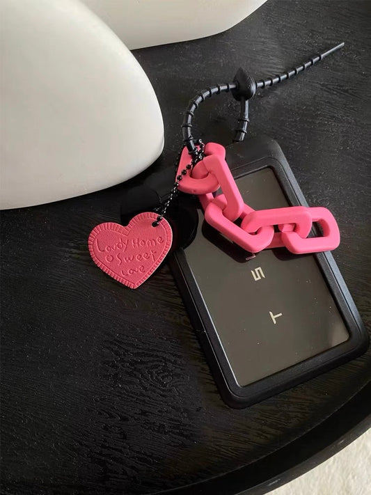 Girly Card Holder Keychain Full Coverage Anti-Slip Protective Shell Key Case Modification Key Bag Ins