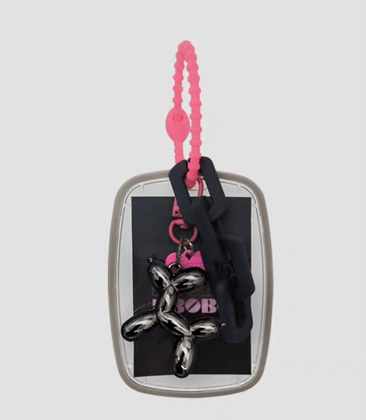 Personalized Card Holder Keychain with Campus Meal Card, Korean Ins Style, Love Idol Photo Display Pendant Keychain