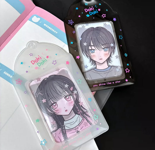 Semi-transparent PVC soft card holder cute storage small card storage card holder